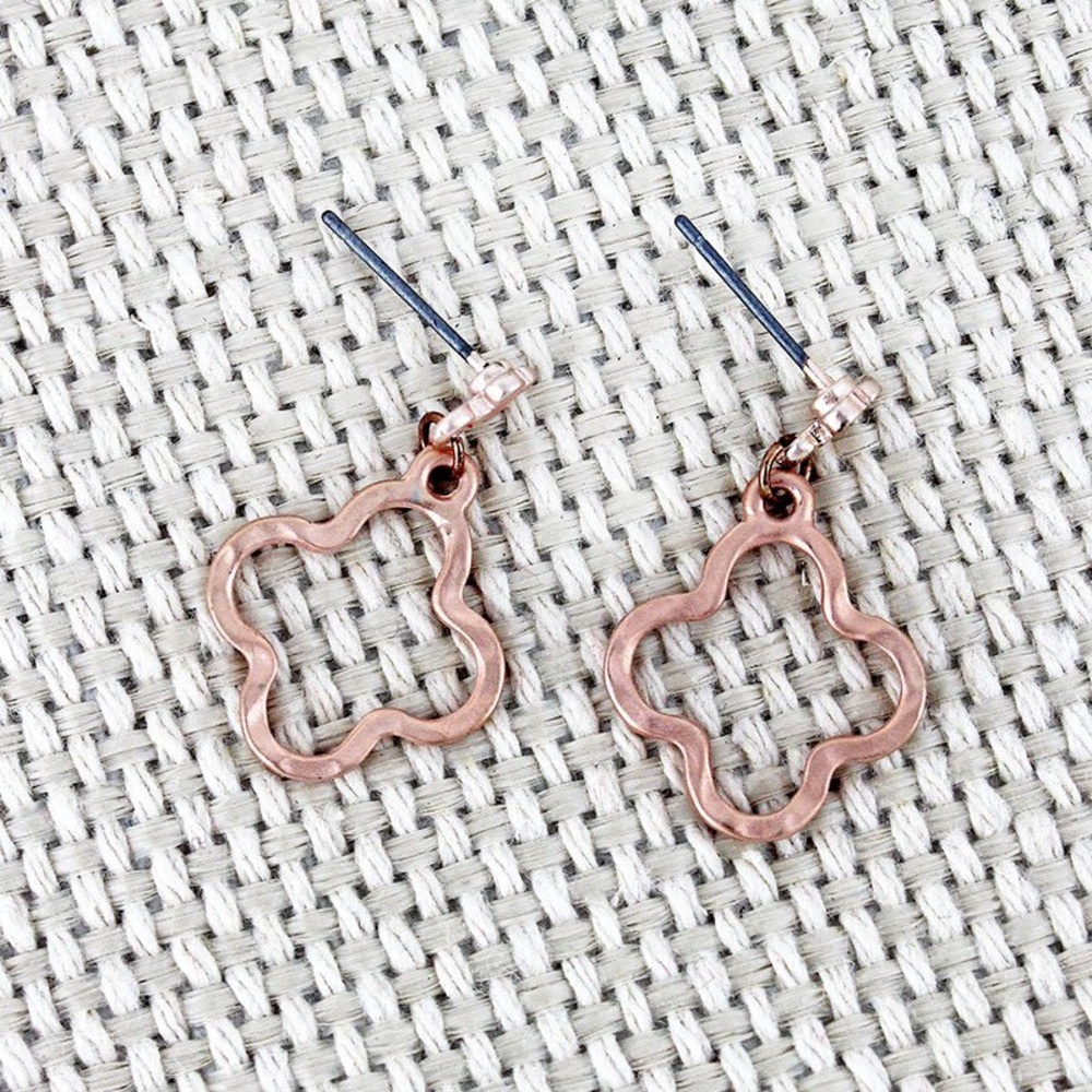 2 /$10 - Rose Gold Tone Clover Earrings